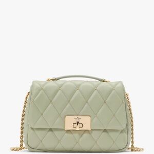 Kate Spade Carey Quilted Studs Small leather Flap Crossbody